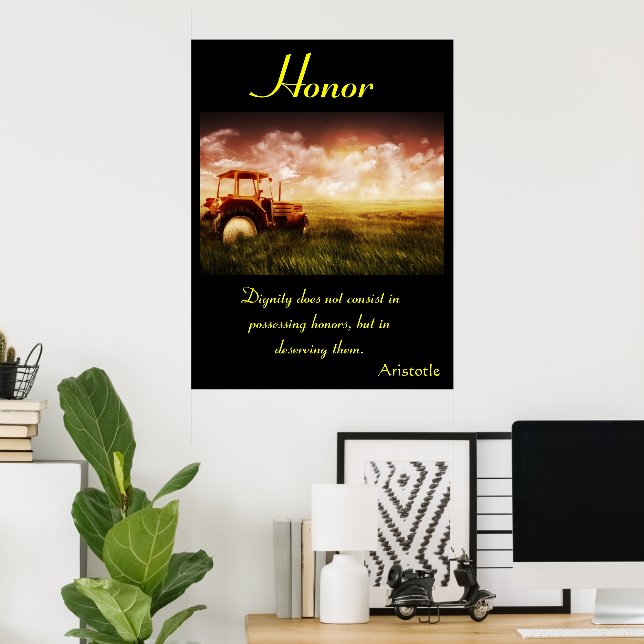 Poster L'Honneur prédomine dans une grande tranquillité d (Bureau à domicile)