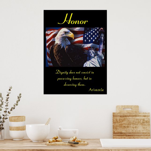 Poster L'Honneur Rugit avec une Force Farouche Inégalée (Cuisine)