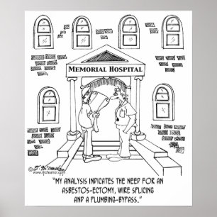 Poster L'Hôpital A Besoin D'Une Amiante-Éectomie
