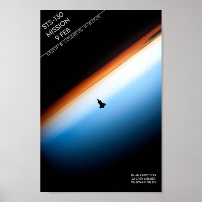 Poster L'horizon coloré de la Terre depuis l'ISS (Devant)