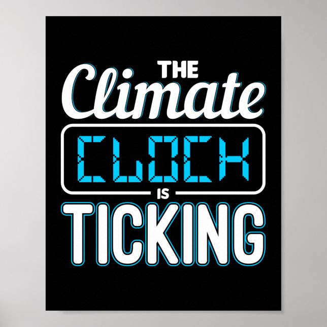 Poster L'Horloge Du Changement Climatique Attaque Le Chan (Devant)