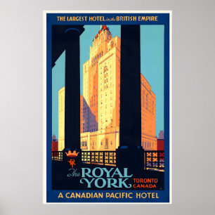 Poster L'hôtel Royal York Toronto Canadian Pacific