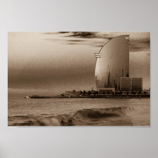 Poster L'hôtel W à Barcelone, sur la plage de Barceloneta