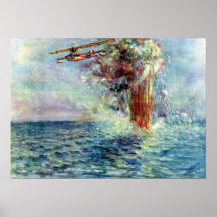 Poster L'huile Henri Farre apparaît sur les eaux troublée