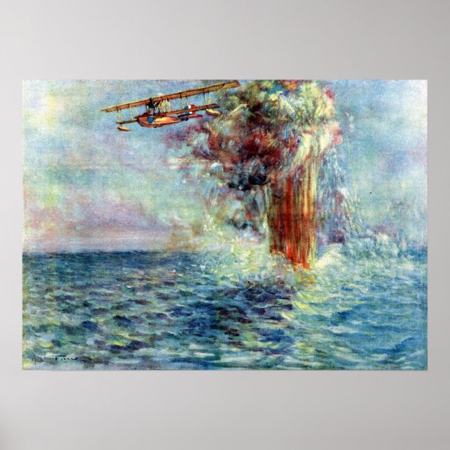 Poster L'huile Henri Farre apparaît sur les eaux troublée (Devant)