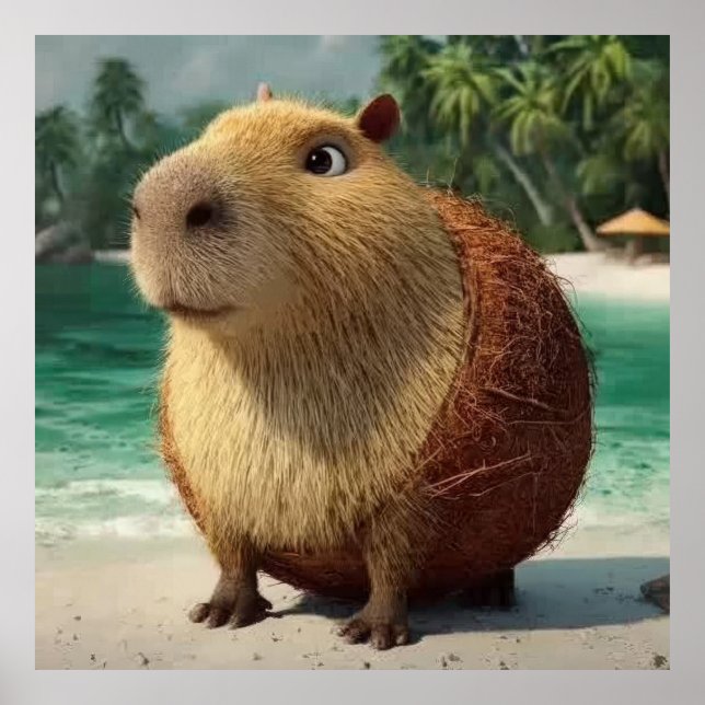 Poster L'humeur de l'île de Capybara. Passe une journée c (Devant)