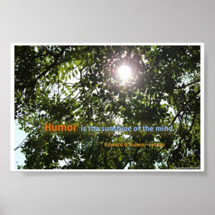 Poster "L'Humour est le soleil de l'esprit" Citation