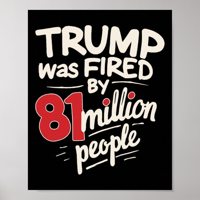 Poster L'Humour Sarcastique Drôle Trump A Été Conduit Par (Devant)
