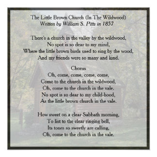 Poster L'hymne chrétien The Little Brown Church (Wildwood