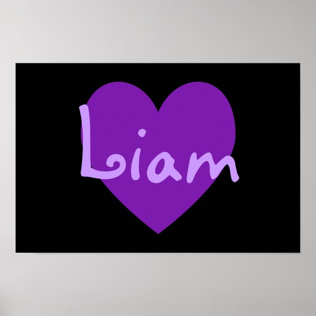 Poster Liam en violet (Devant)