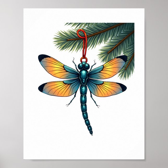 Poster libellule ornementale (Devant)