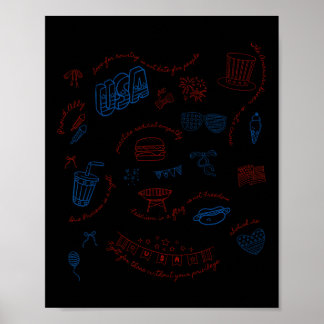 Poster Liberal 4th Of July Subtle Message Resist Trump Pa