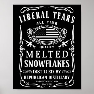Poster Libéral Larmes Chemise Drôle Républicain Conservat