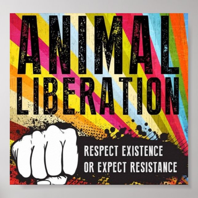 Poster Libération des animaux (Devant)