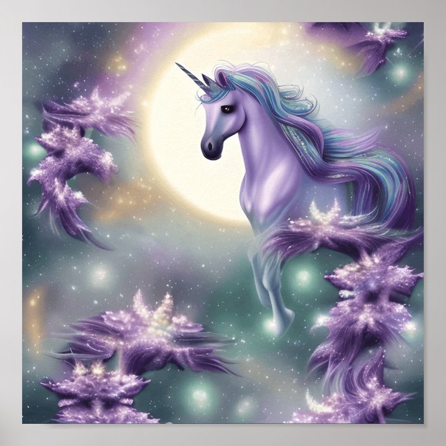 Poster Libérez votre imagination avec Unicorn Whimsical (Devant)