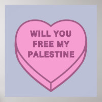 Libérez-vous ma Palestine ? Cute Candy Coeur doux