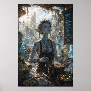 Poster Liberté / Cuisinier de camp / Cuisine de restauran