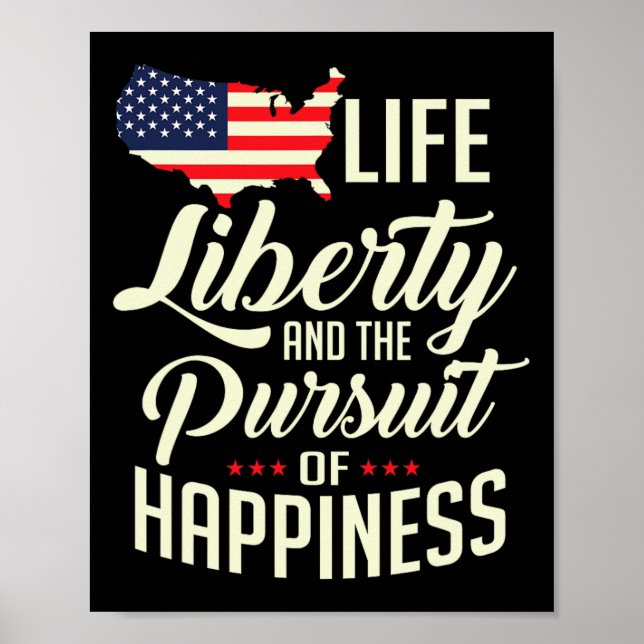 Poster Liberté De Vie Et Poursuite Du Bonheur (Devant)