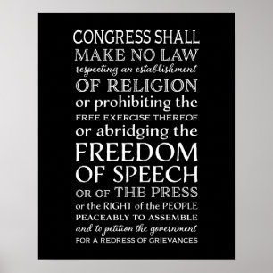 Poster Liberté d'expression Déclaration des droits Texte