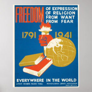Poster Liberté ~ Partout dans le monde