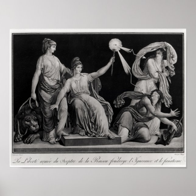 Poster Liberté, vaincre l'ignorance et le fanatisme (Devant)