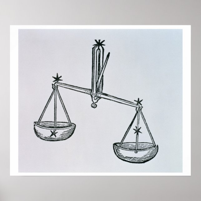 Poster Libra (les Scales) une illustration de "Poeti" (Devant)