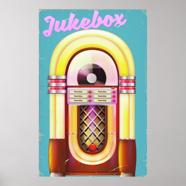 Poster Librairie de musique vintage (Devant)