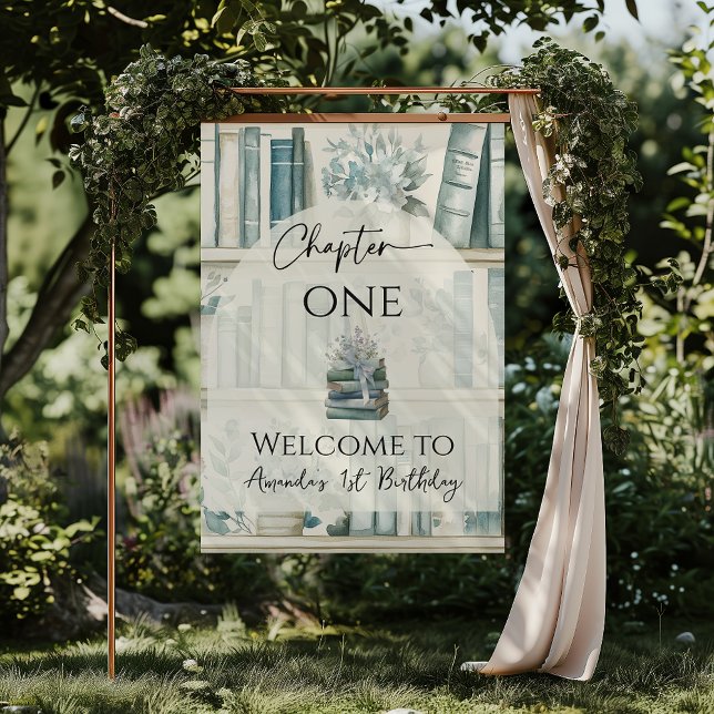 Poster Library Chapter ONE Blue Boy Book 1st Birthday (Créateur téléchargé)