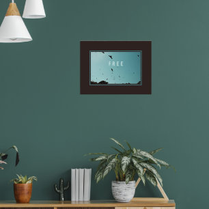 Poster Libre circulation des oiseaux dans le ciel