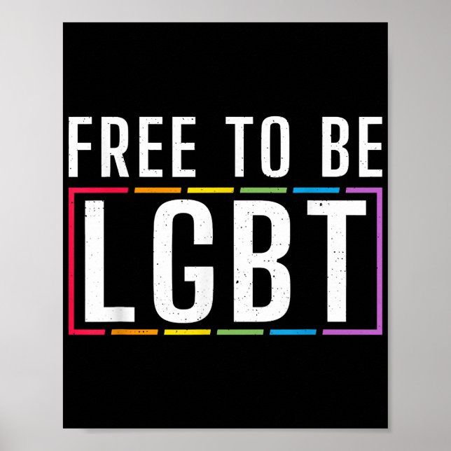 Poster Libre d'être LGBT Bisexual Lesbian Gay pride (Devant)