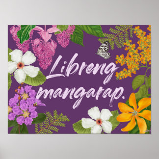 Poster "Libreng mangarap" Motivationnel philippin