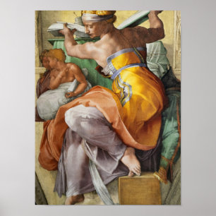 Poster Libyan Sibyl, Chapelle Sixtine par Michel-Ange