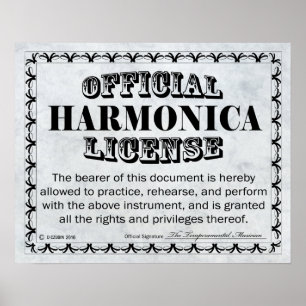 Poster Licence Harmonica