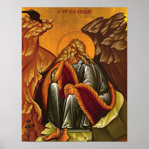 Poster L'icône orthodoxe du saint prophète Élie