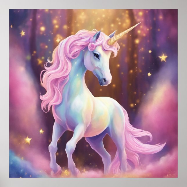 Poster Licorne d'attitude positive  (Devant)