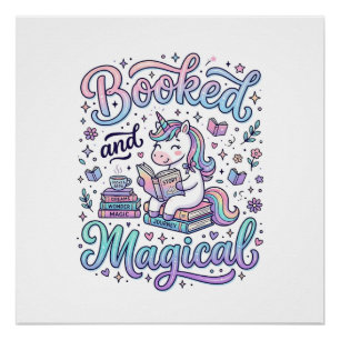 Poster Licorne Réservée et Idée Cadeau Magique Typographi