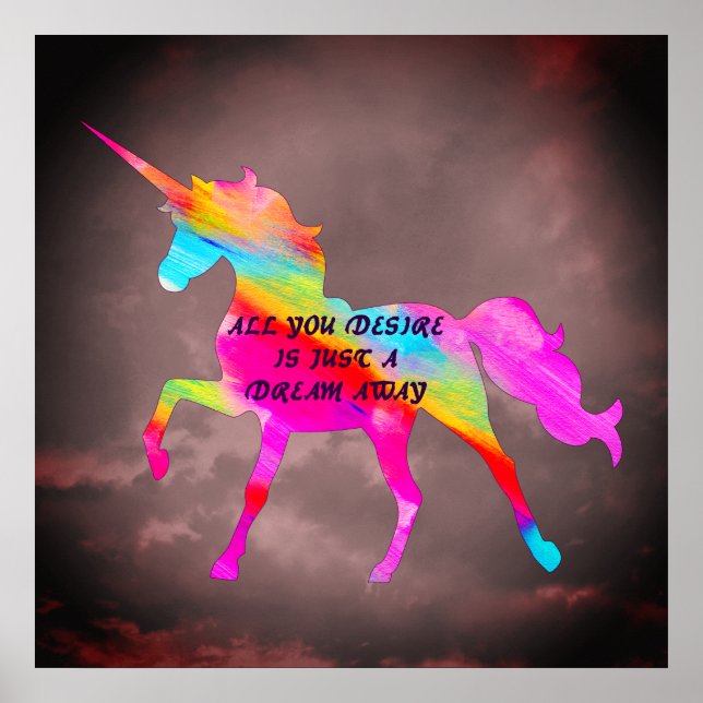 Poster Licorne Rêveuse (Devant)