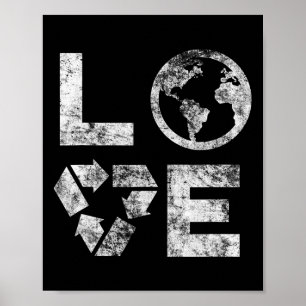 Poster Liebe Jour des terres 90s Enfants Recyclés Vintage