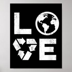 Poster Liebe Jour des terres 90s Enfants Recyclés Vintage