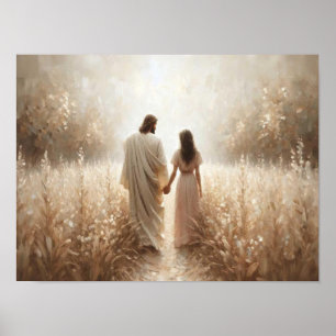 Poster Lien de Foi, Art Chrétien Numérique, Jésus et Wo