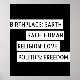 Poster Lieu de naissance : Terre, Race : Humain, Religion