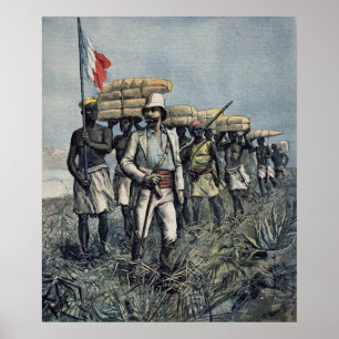 Poster Lieutenant Mizon sur sa mission 1892