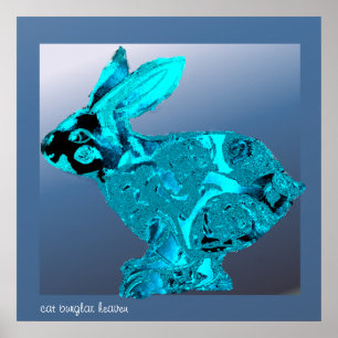 Poster Lièvre bleu