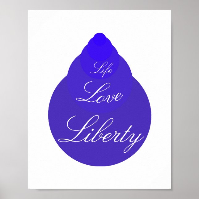 Poster Life Love Liberty (Devant)