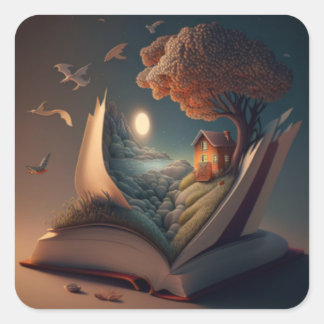 Poster Life on Reading Glass Coaster T-Shirt Keych Square Sticker