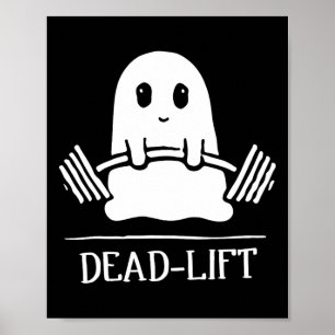 Poster Lifti de poids mort Lifti de l'Halloween Ghost Gym