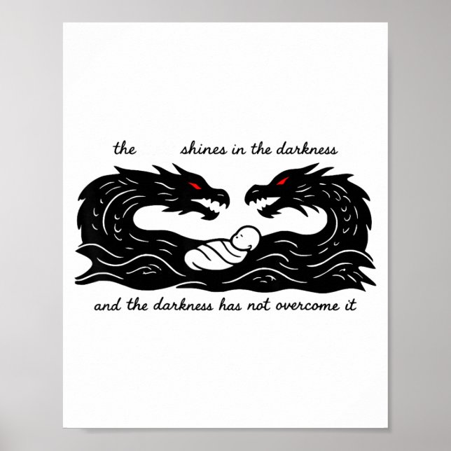 Poster Light Of The World Baby Jesus Christian Design  (Devant)