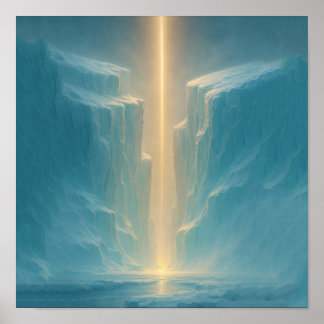 Poster Light Over the Glacier