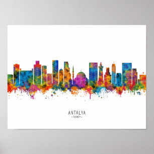 Poster Ligne aérienne d'Antalya Turquie