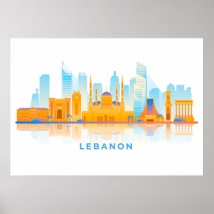 Poster Ligne aérienne du Liban